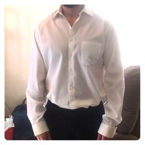 White Alfani fitted dress shirt